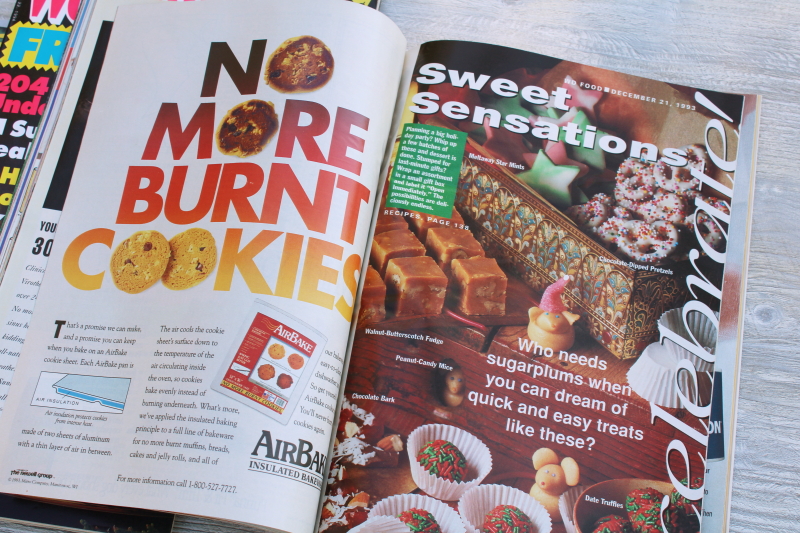 photo of lot 90s vintage Woman's Day Christmas magazines baking, holiday recipes, tons of ads! #2
